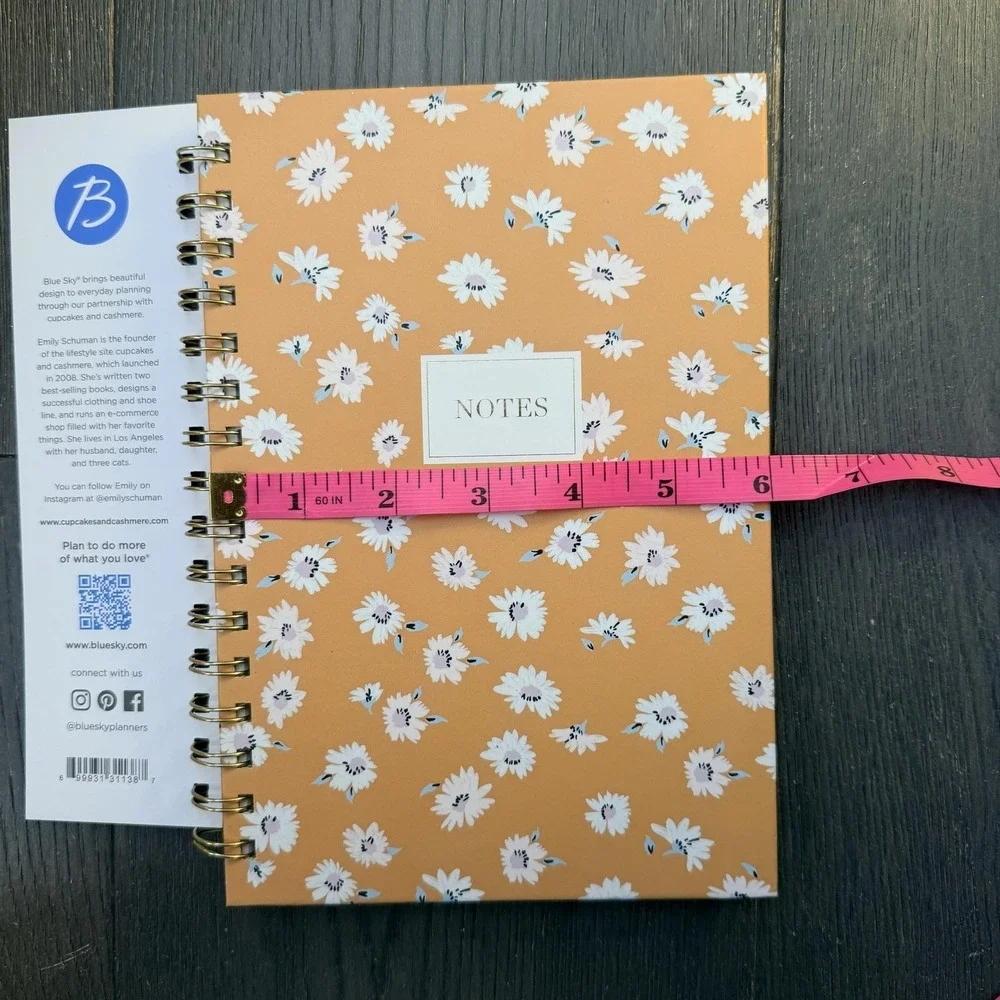 Blue Sky A5‎ Spiral Notes Notebook 160 Pages Orange Floral Cupcakes And Cashmere
